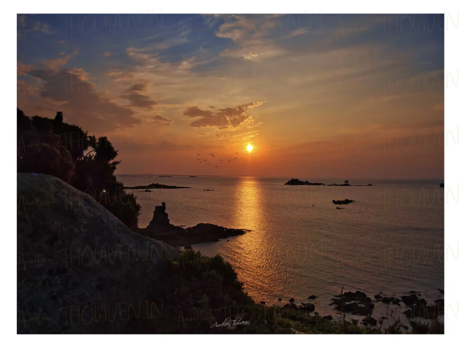 coucher de soleil Saint-Samson (encadrée)